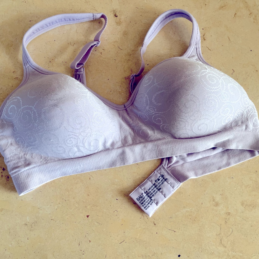 Lavender shimmering stitch super soft comfy bra wire free slightly padded 34b